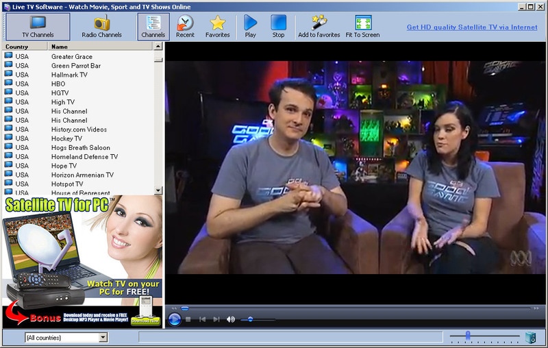 Free Live Internet TV Screenshot